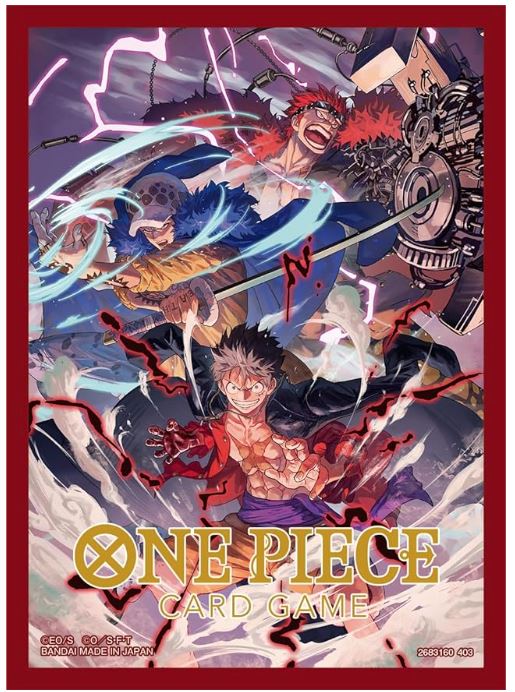 Bandai Card Sleeves 70ct - One Piece Card Game: Luffy, Law & Kid