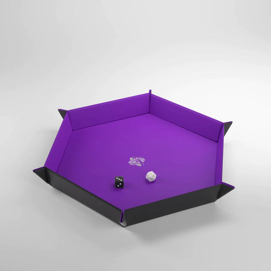 Gamegenic - Magnetic Dice  Tray Hexagonal Black/Purple